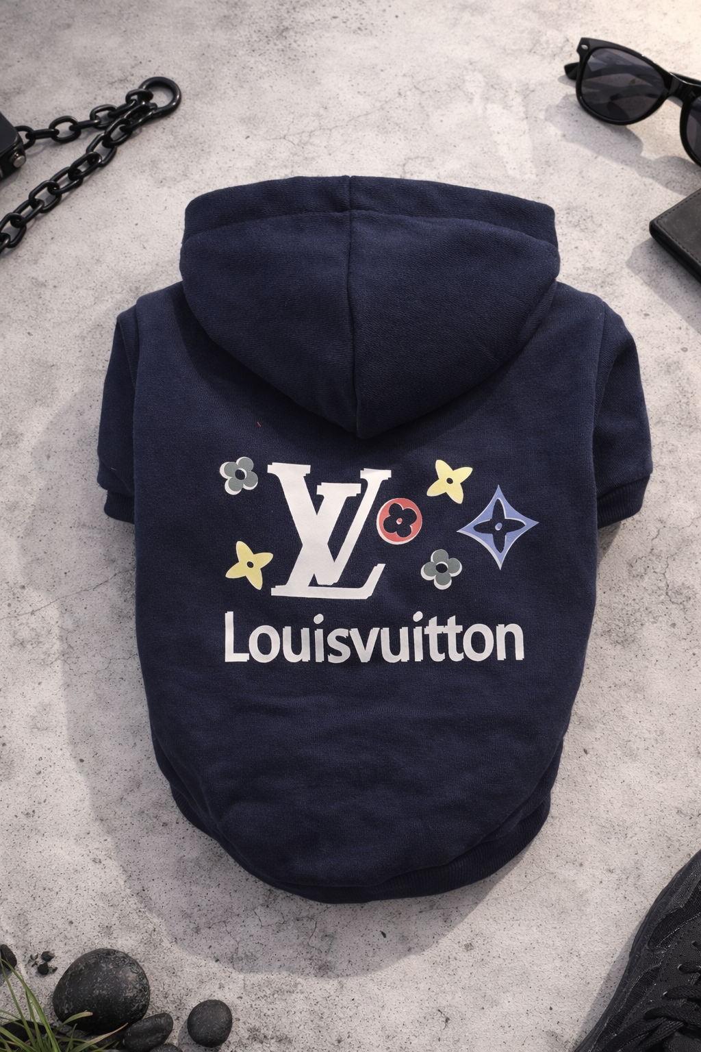 Luxury Navy Designer Pet Sweatshirt