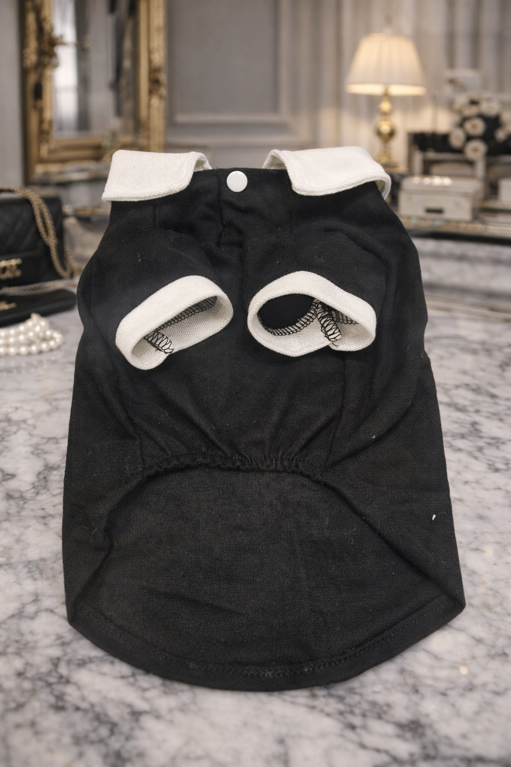 Luxury Black Designer Pet Polo
